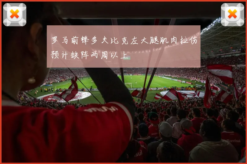 罗马前锋多夫比克左大腿肌肉拉伤预计缺阵两周以上